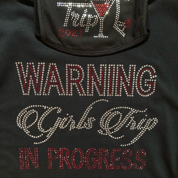 Girls Trip T-shirt, new Womens Bling Rhinestones Shirt - Picture 5 of 5